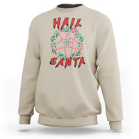 Hail Santa Krampus Ugly Christmas Candy Star Sweatshirt - Wonder Print Shop