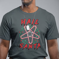 Hail Santa Krampus Ugly Christmas Candy Star T Shirt - Wonder Print Shop