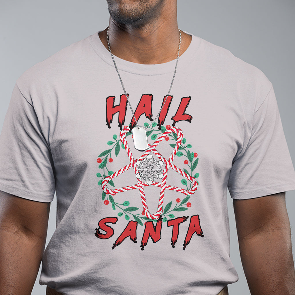 Hail Santa Krampus Ugly Christmas Candy Star T Shirt - Wonder Print Shop