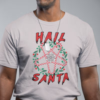 Hail Santa Krampus Ugly Christmas Candy Star T Shirt - Wonder Print Shop