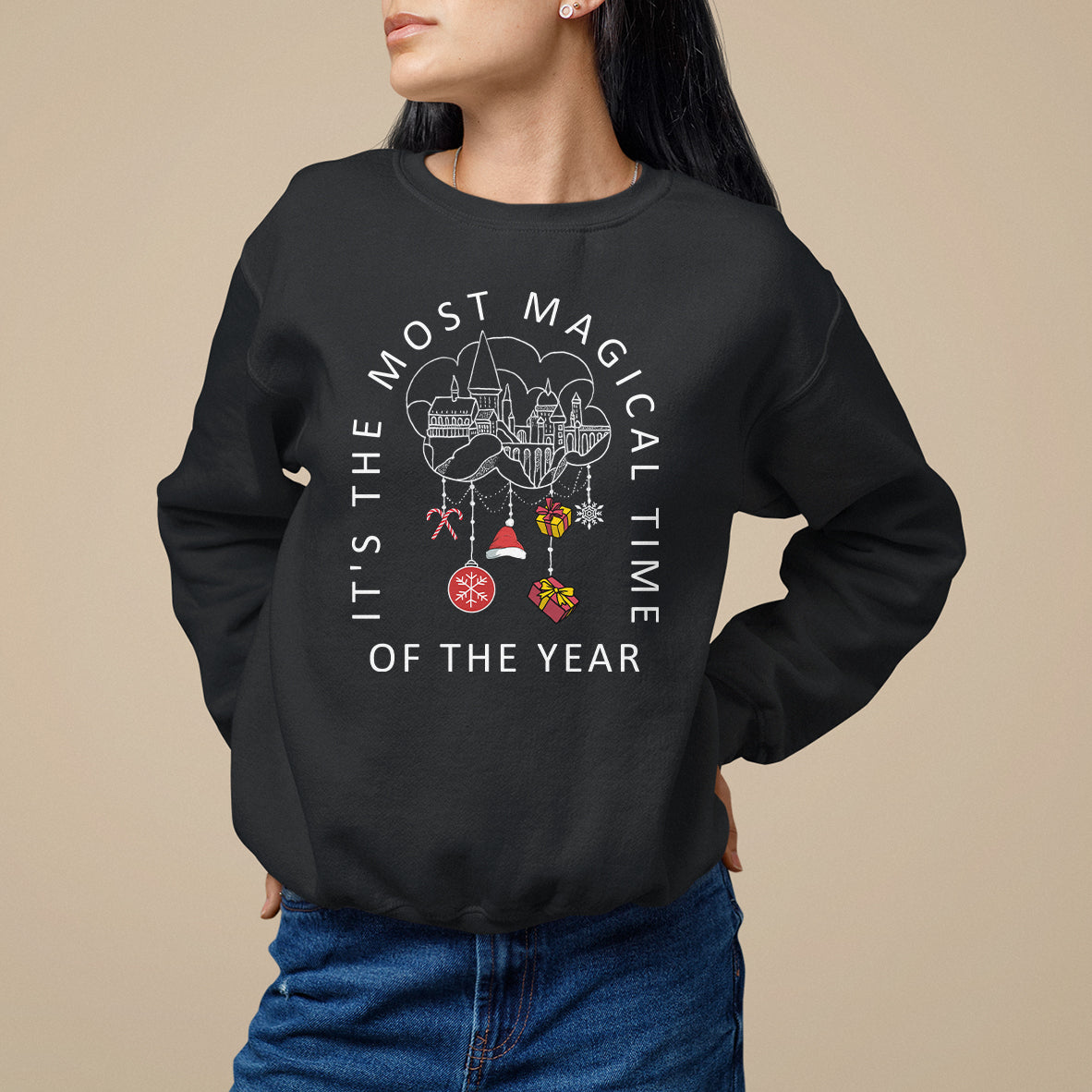 Christmas Sweatshirt It's The Most Magical Time Of The Year Dream Castle - Wonder Print Shop