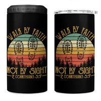Christian 4 in 1 Can Cooler Tumbler Walk By Faith Not By Sight Retro