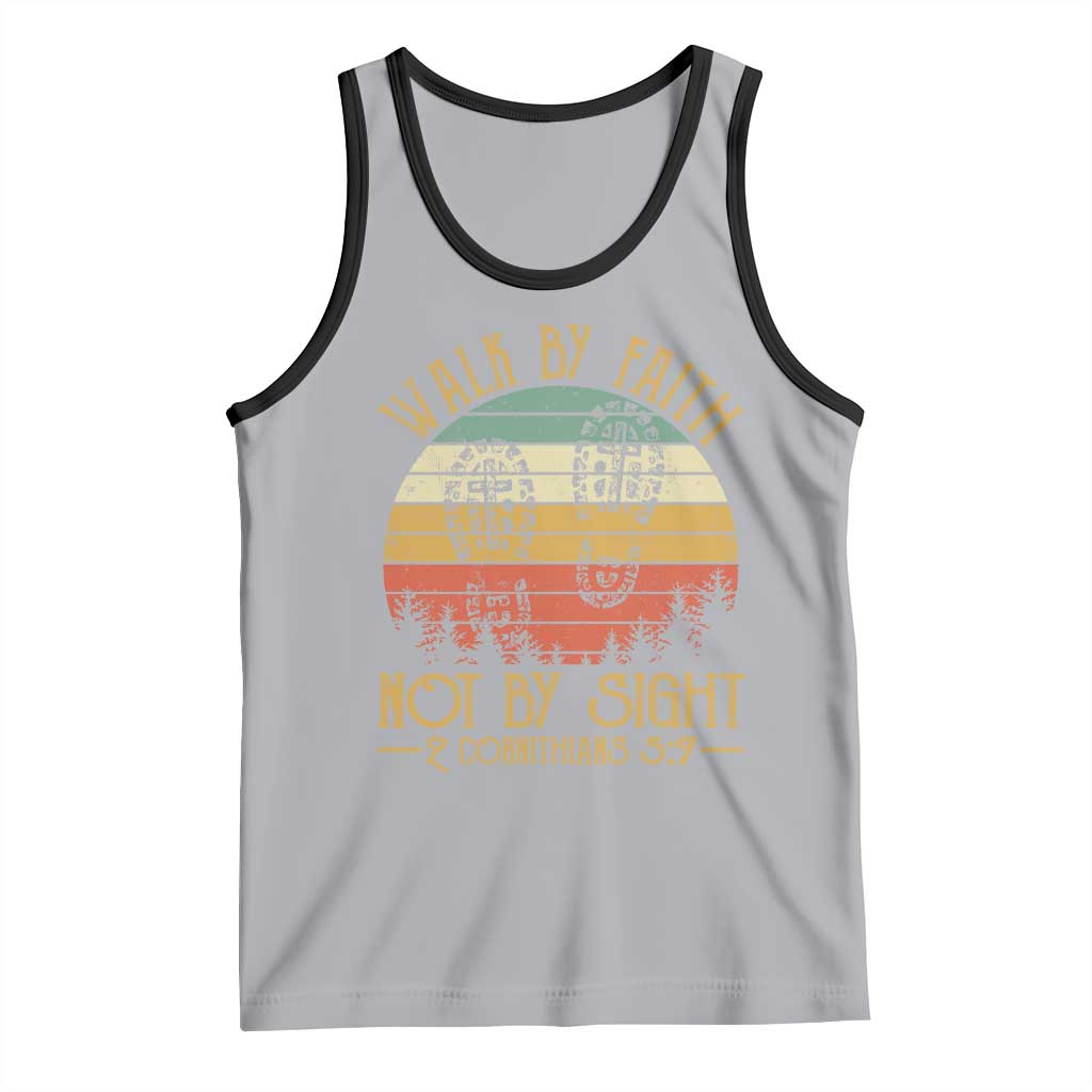 Christian Tank Top Walk By Faith Not By Sight Retro
