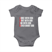 Christian Baby Onesie Amen Agree Move End With God Never Doubt God