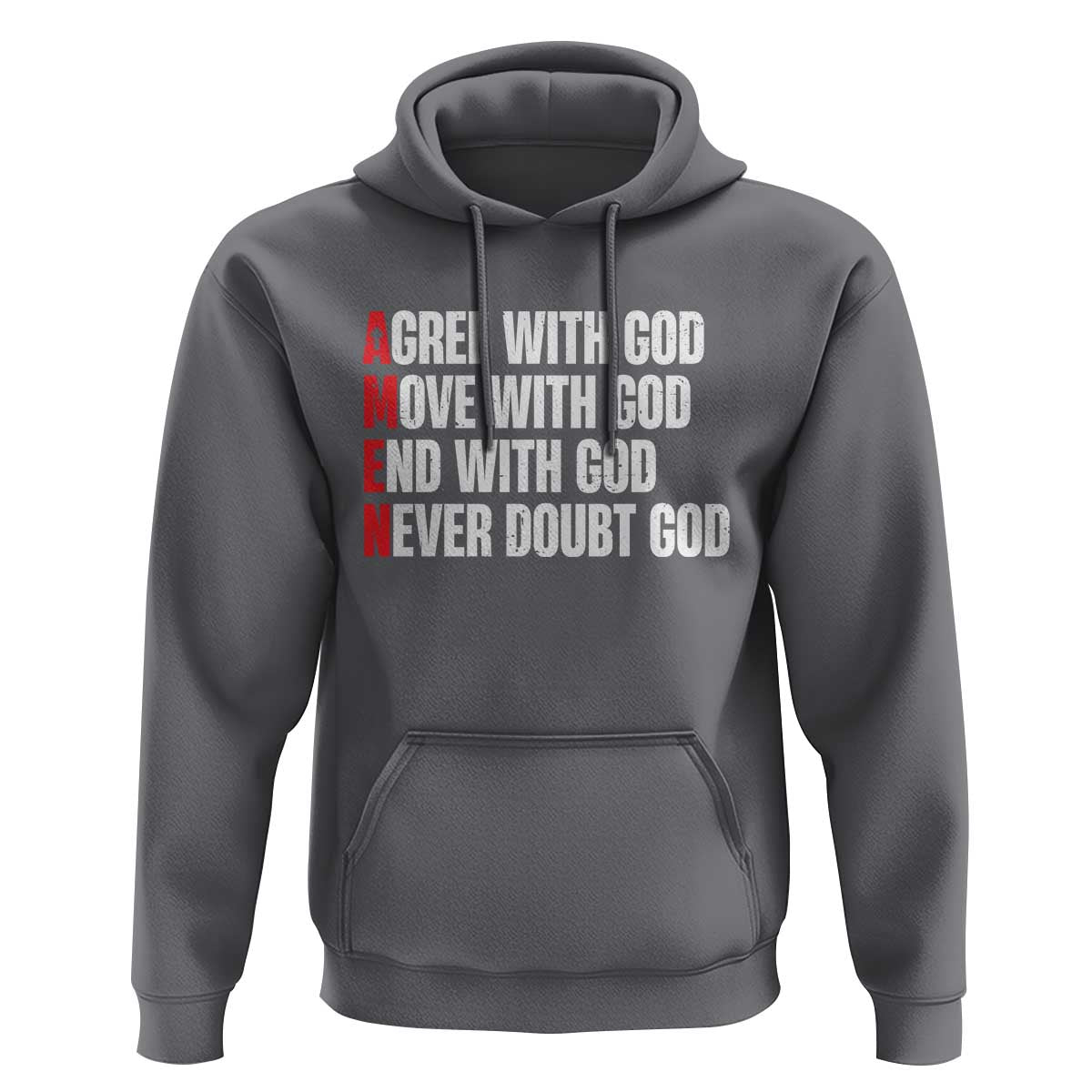Christian Hoodie Amen Agree Move End With God Never Doubt God