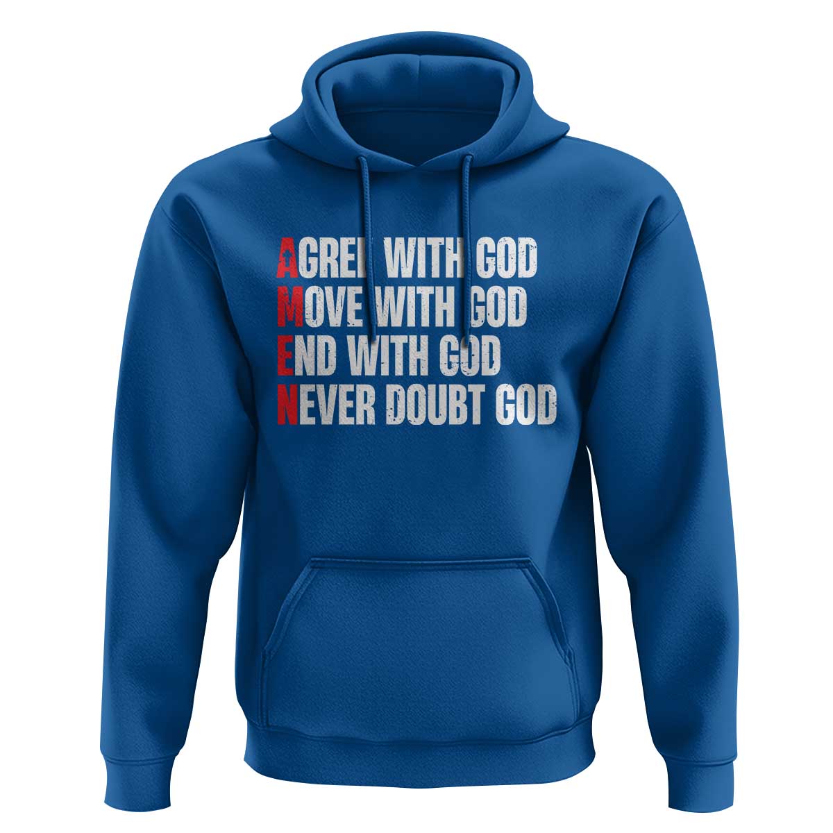 Christian Hoodie Amen Agree Move End With God Never Doubt God