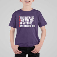 Christian T Shirt For Kid Amen Agree Move End With God Never Doubt God - Wonder Print Shop