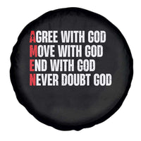 Christian Spare Tire Cover Amen Agree Move End With God Never Doubt God