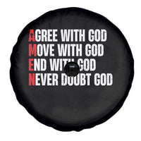 Christian Spare Tire Cover Amen Agree Move End With God Never Doubt God