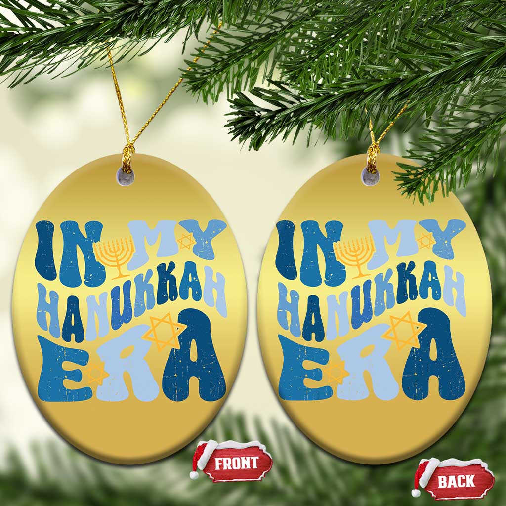 In My Hanukkah Era Christmas Ornament Groovy Chanukkah Jewish - Wonder Print Shop