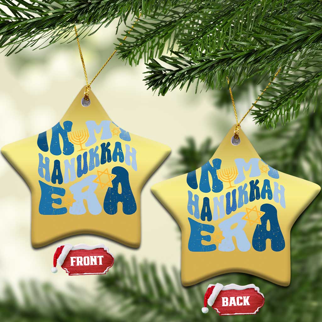 In My Hanukkah Era Christmas Ornament Groovy Chanukkah Jewish - Wonder Print Shop