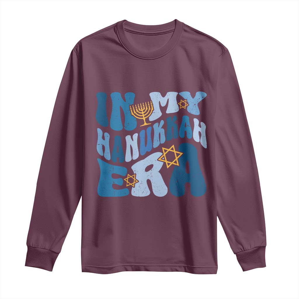 In My Hanukkah Era Long Sleeve Shirt Groovy Chanukkah Jewish