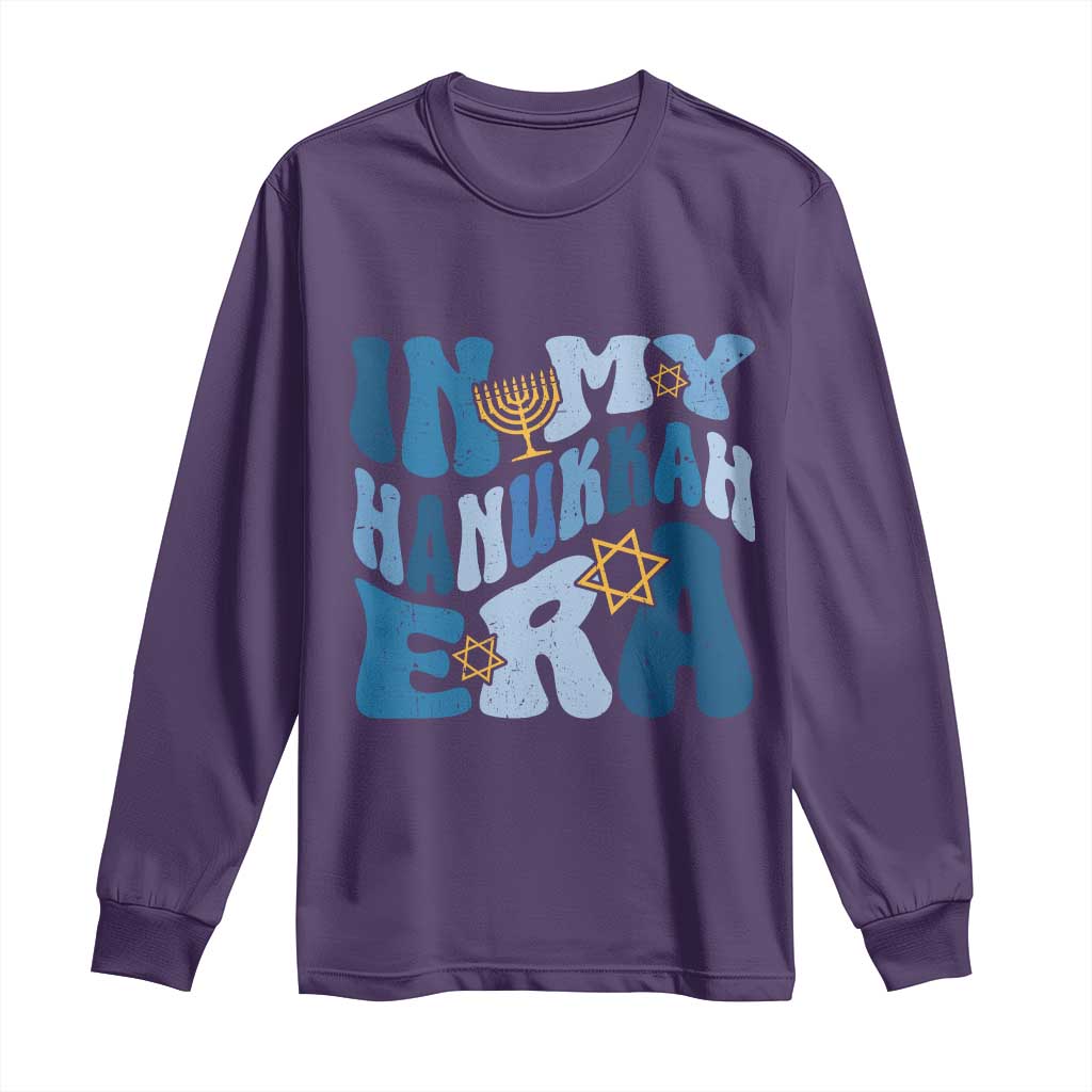 In My Hanukkah Era Long Sleeve Shirt Groovy Chanukkah Jewish