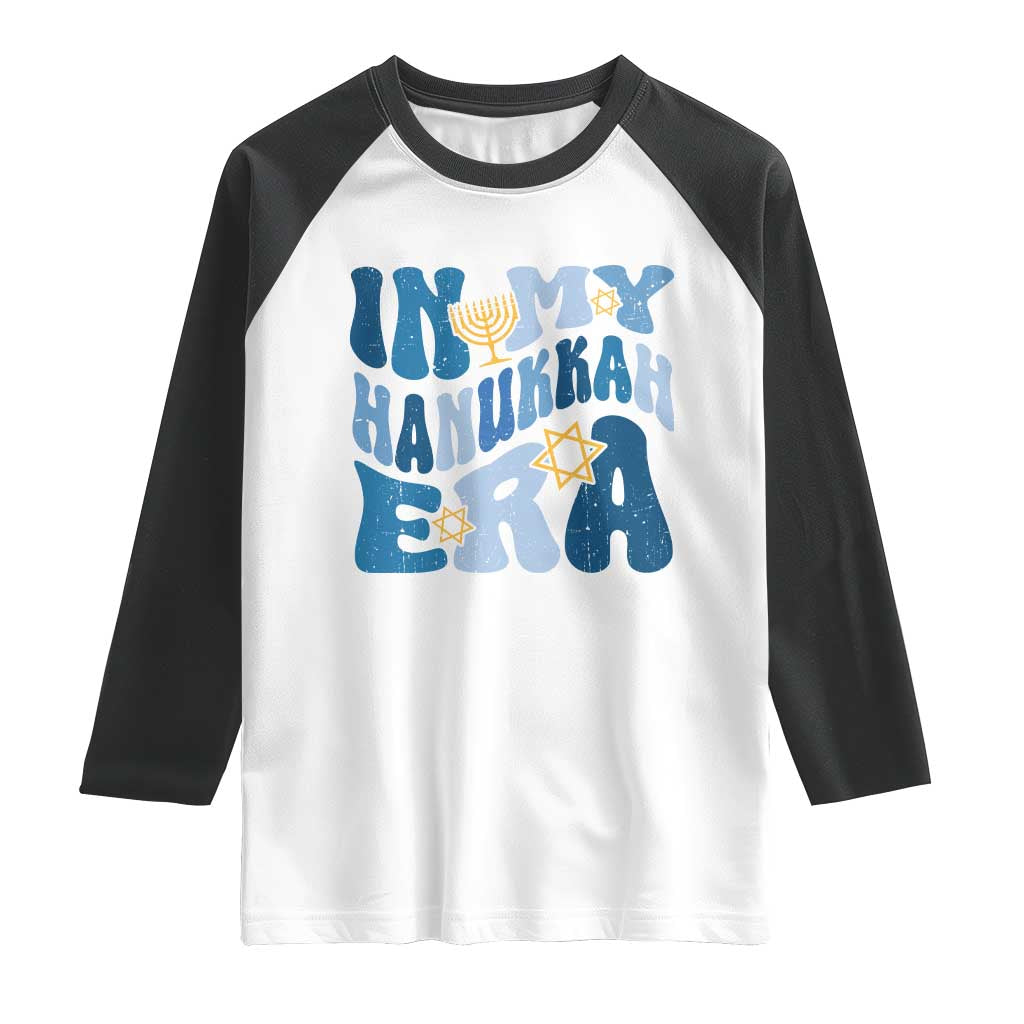 In My Hanukkah Era Raglan Shirt Groovy Chanukkah Jewish
