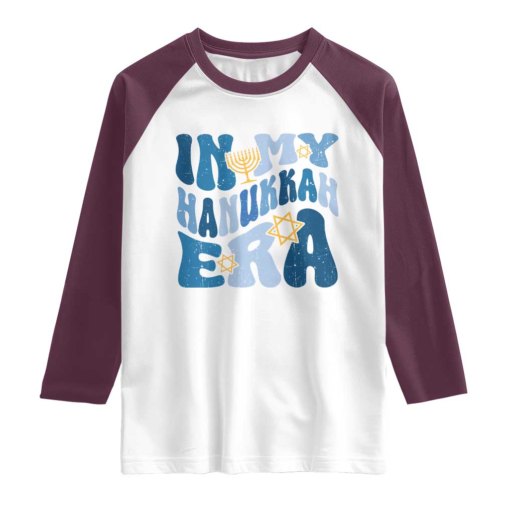 In My Hanukkah Era Raglan Shirt Groovy Chanukkah Jewish