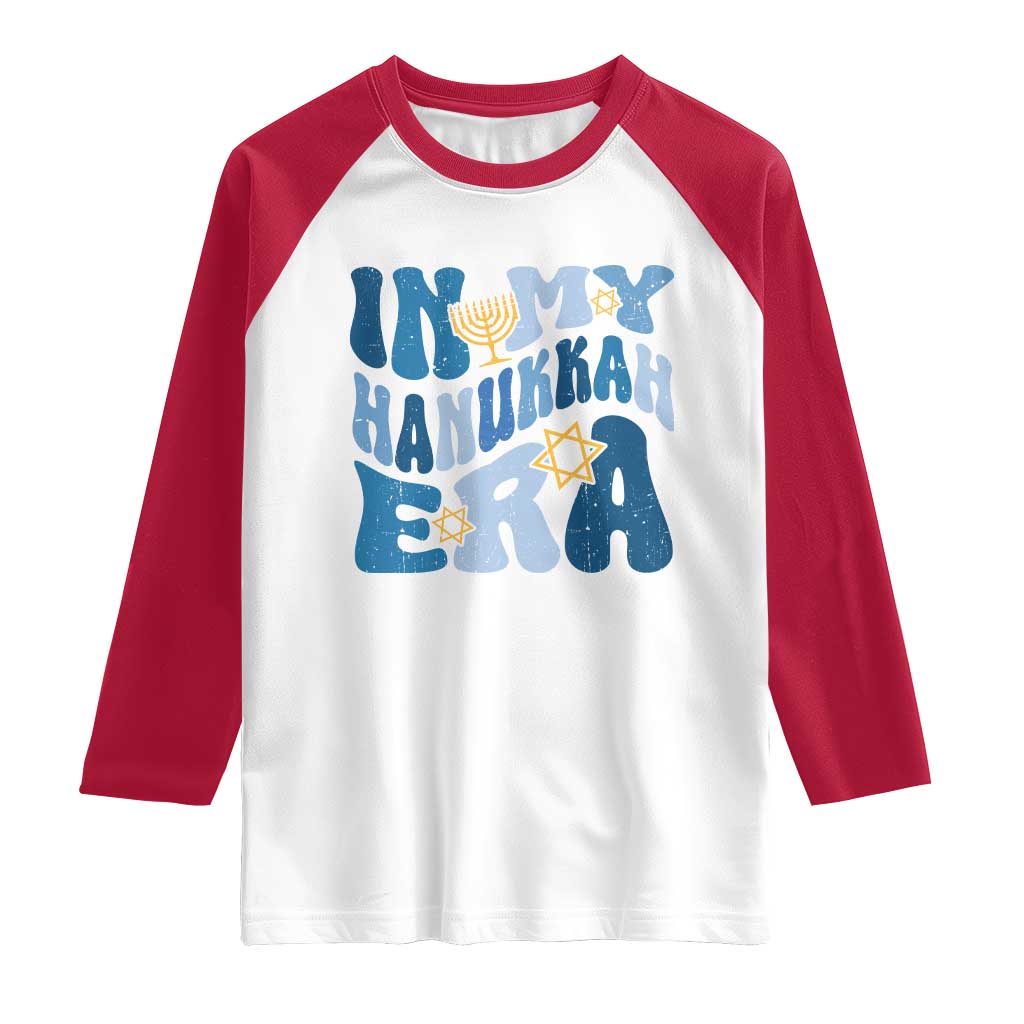 In My Hanukkah Era Raglan Shirt Groovy Chanukkah Jewish