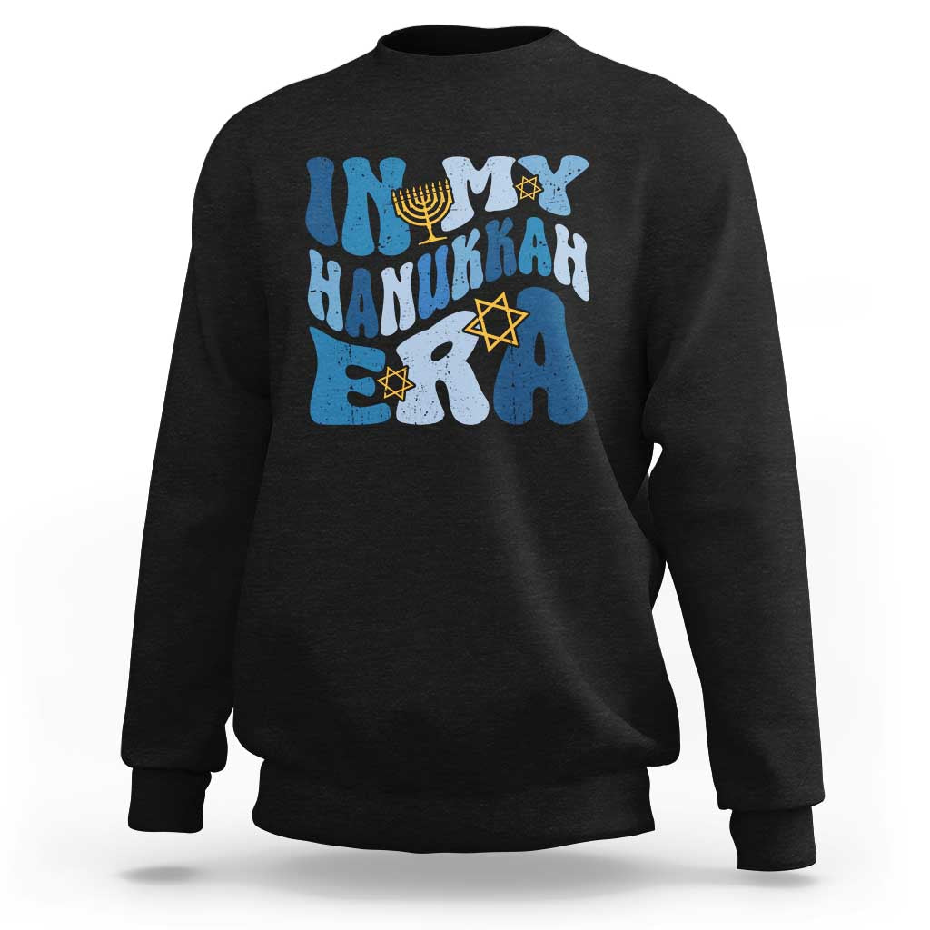 In My Hanukkah Era Sweatshirt Groovy Chanukkah Jewish - Wonder Print Shop