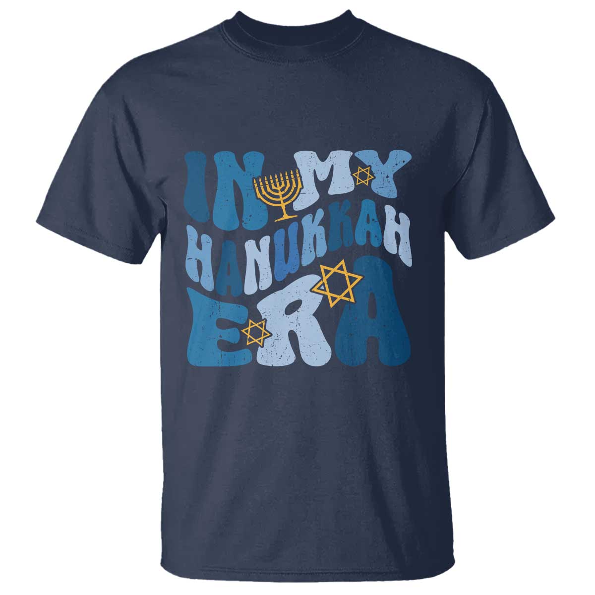 In My Hanukkah Era T Shirt Groovy Chanukkah Jewish - Wonder Print Shop