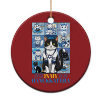 Hanukkah Cat Christmas Ornament In My Hanukkat Era Cute Jewish Cats - Wonder Print Shop