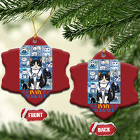 Hanukkah Cat Christmas Ornament In My Hanukkat Era Cute Jewish Cats - Wonder Print Shop