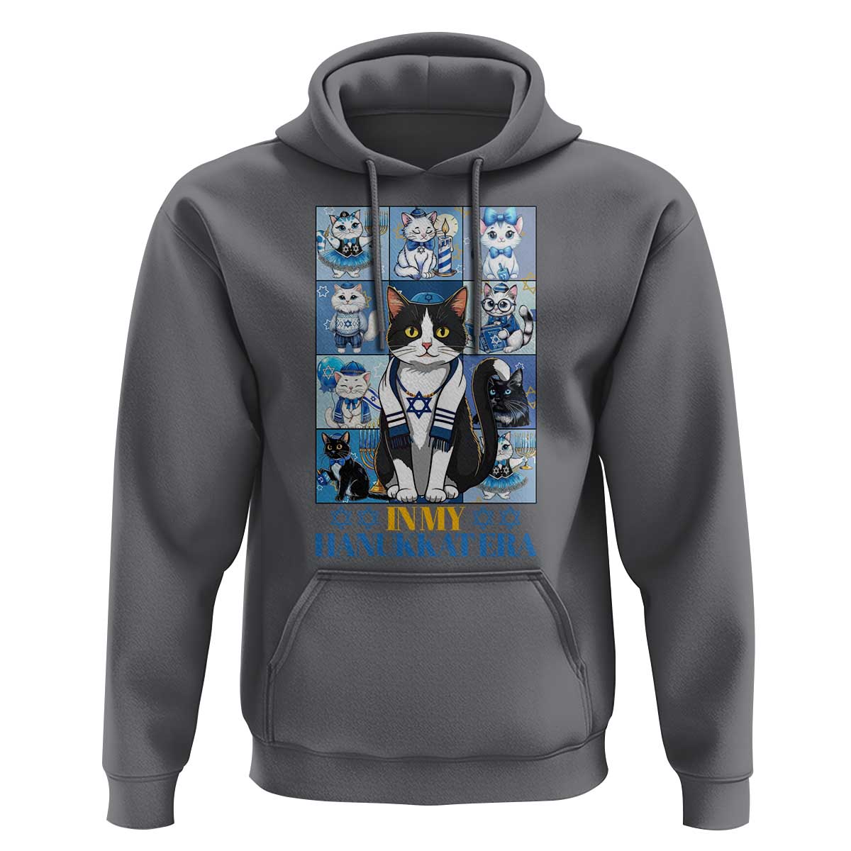 Hanukkah Cat Hoodie In My Hanukkat Era Cute Jewish Cats