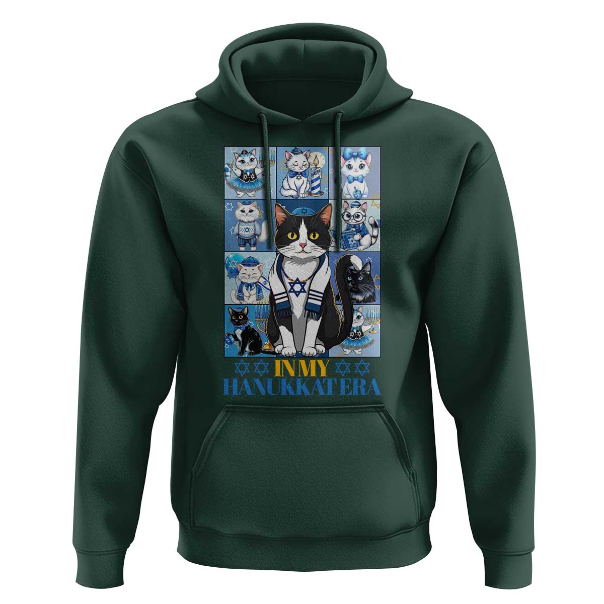 Hanukkah Cat Hoodie In My Hanukkat Era Cute Jewish Cats