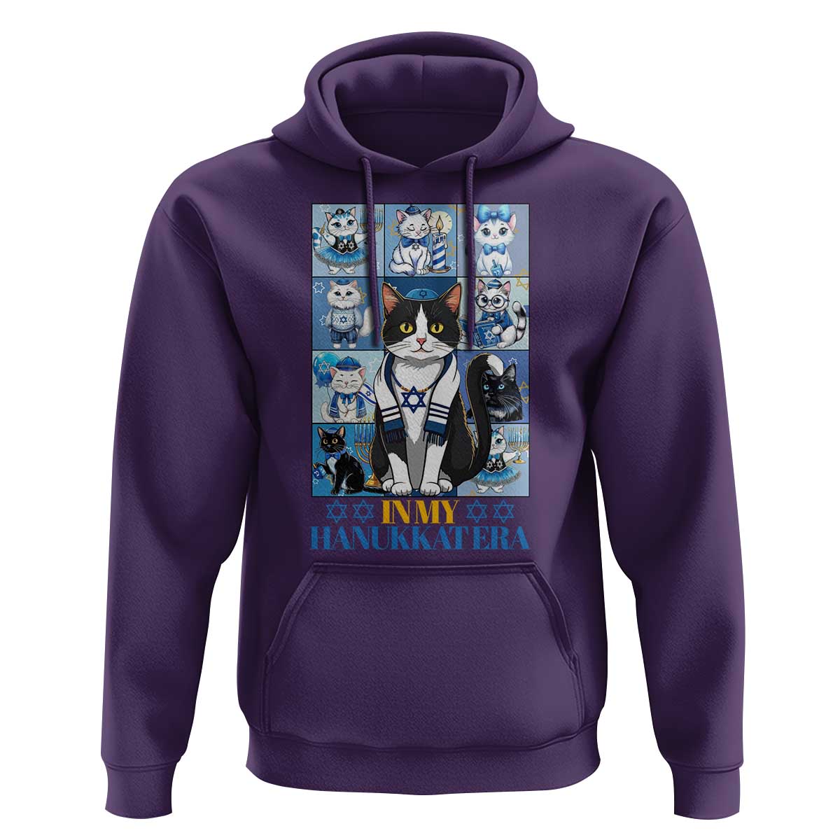 Hanukkah Cat Hoodie In My Hanukkat Era Cute Jewish Cats