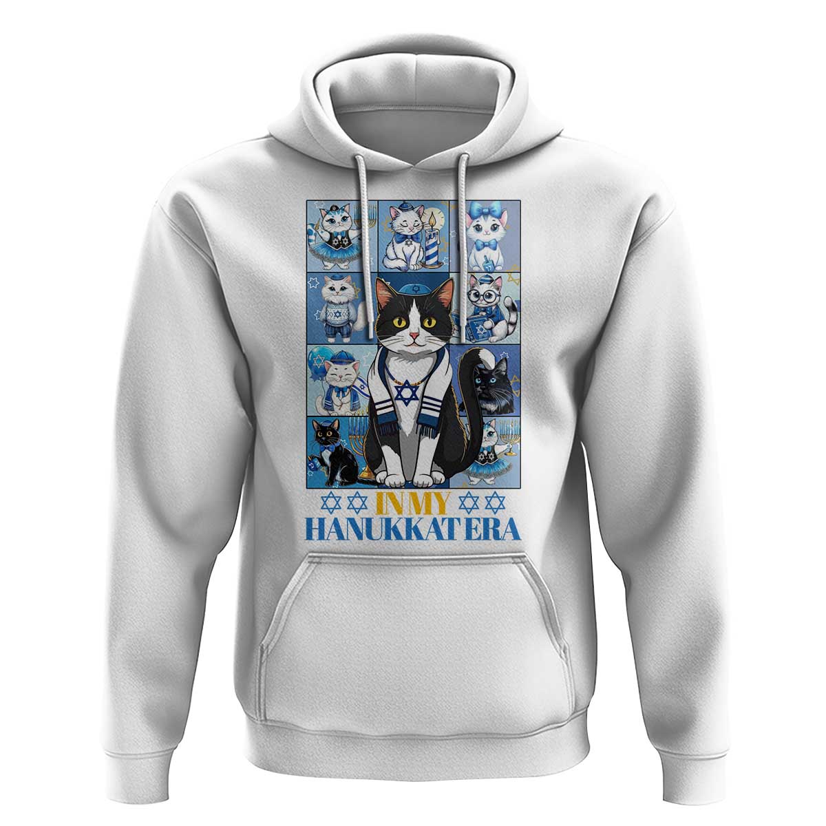 Hanukkah Cat Hoodie In My Hanukkat Era Cute Jewish Cats