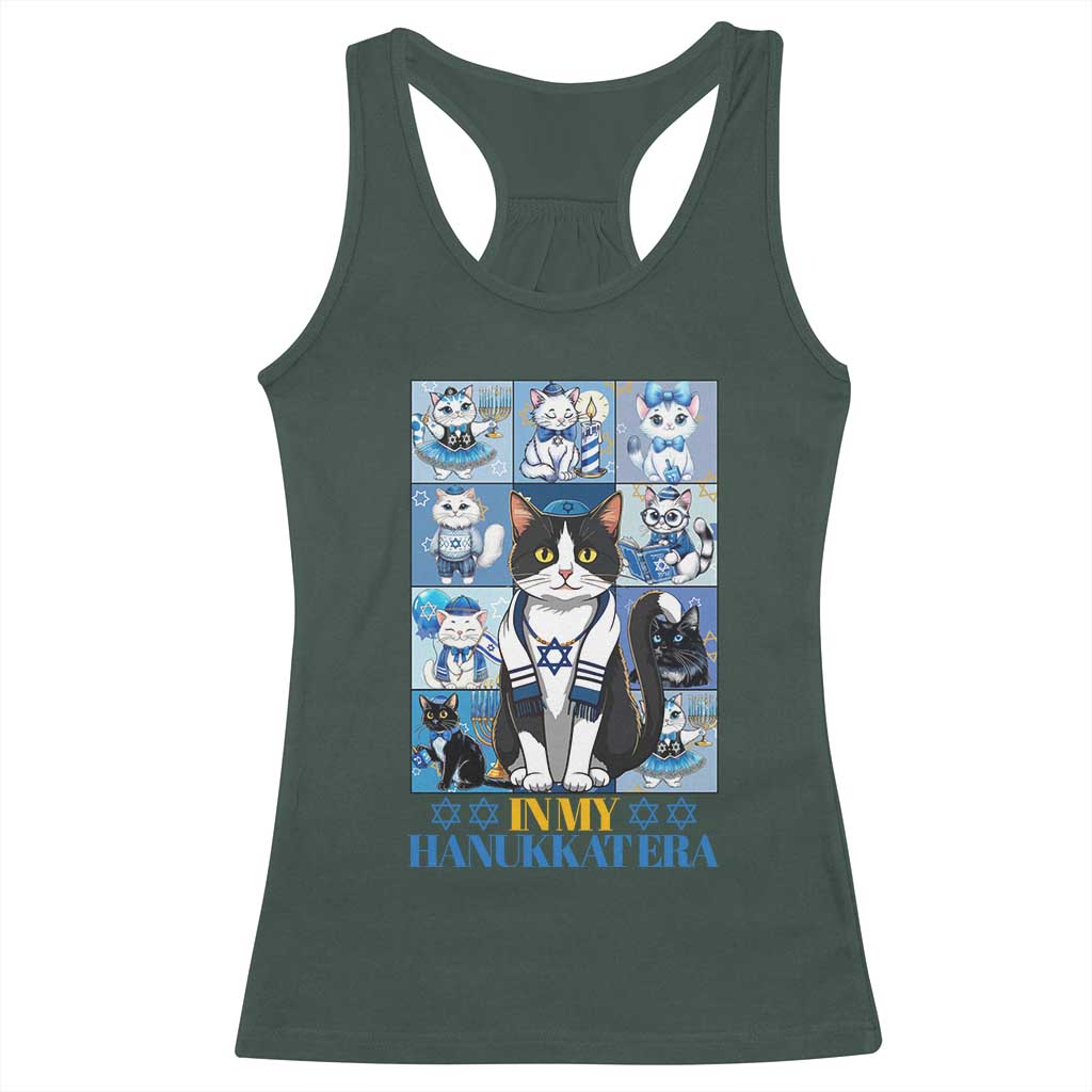 Hanukkah Cat Racerback Tank Top In My Hanukkat Era Cute Jewish Cats