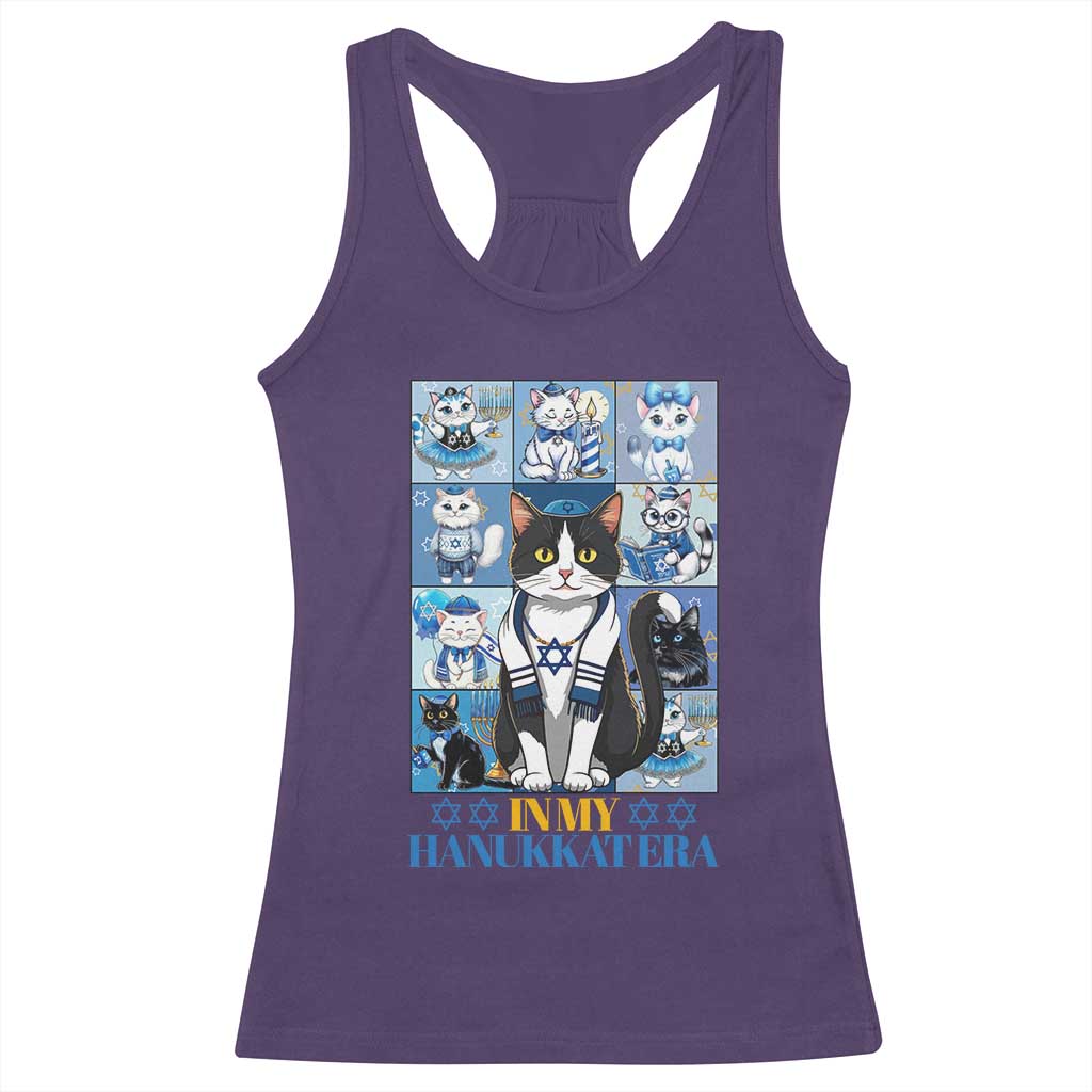 Hanukkah Cat Racerback Tank Top In My Hanukkat Era Cute Jewish Cats