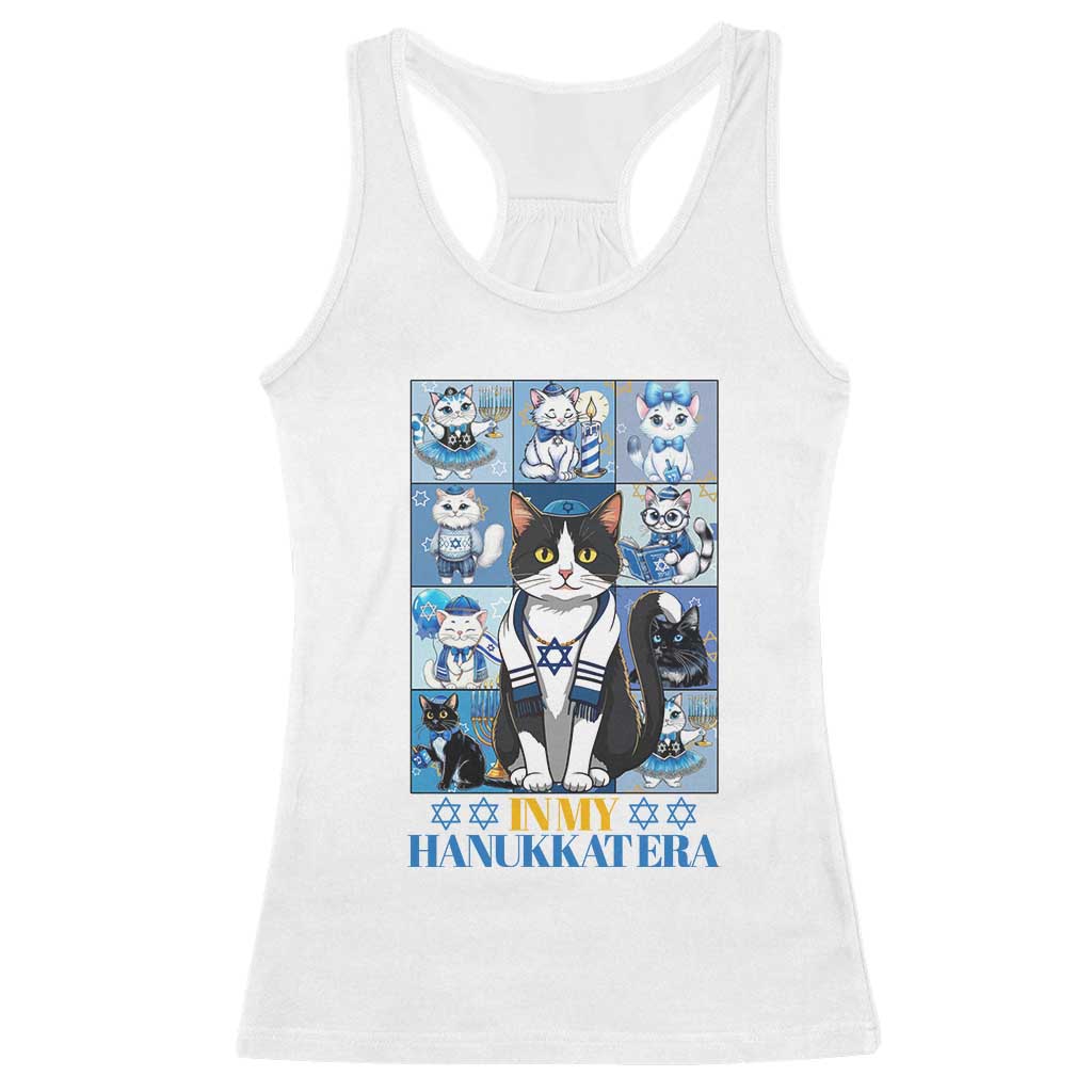 Hanukkah Cat Racerback Tank Top In My Hanukkat Era Cute Jewish Cats