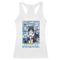 Hanukkah Cat Racerback Tank Top In My Hanukkat Era Cute Jewish Cats