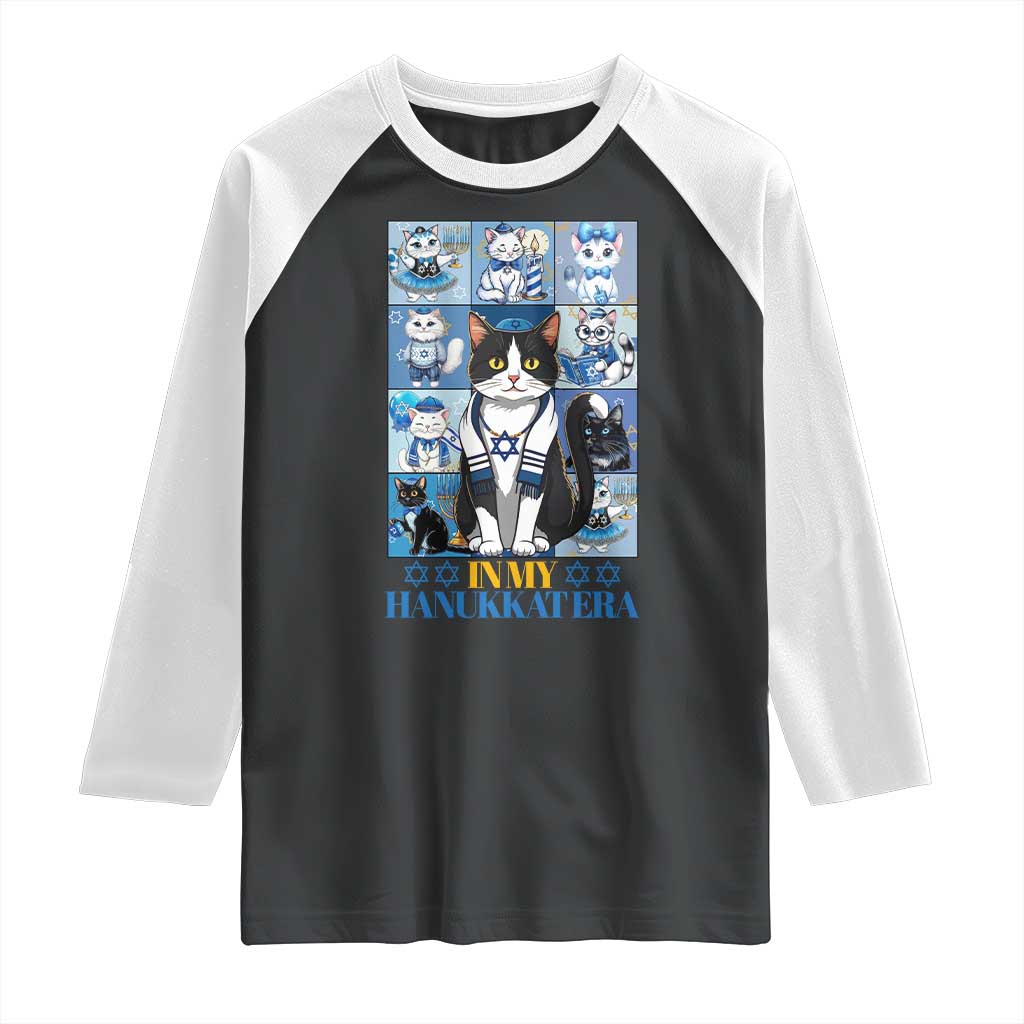 Hanukkah Cat Raglan Shirt In My Hanukkat Era Cute Jewish Cats