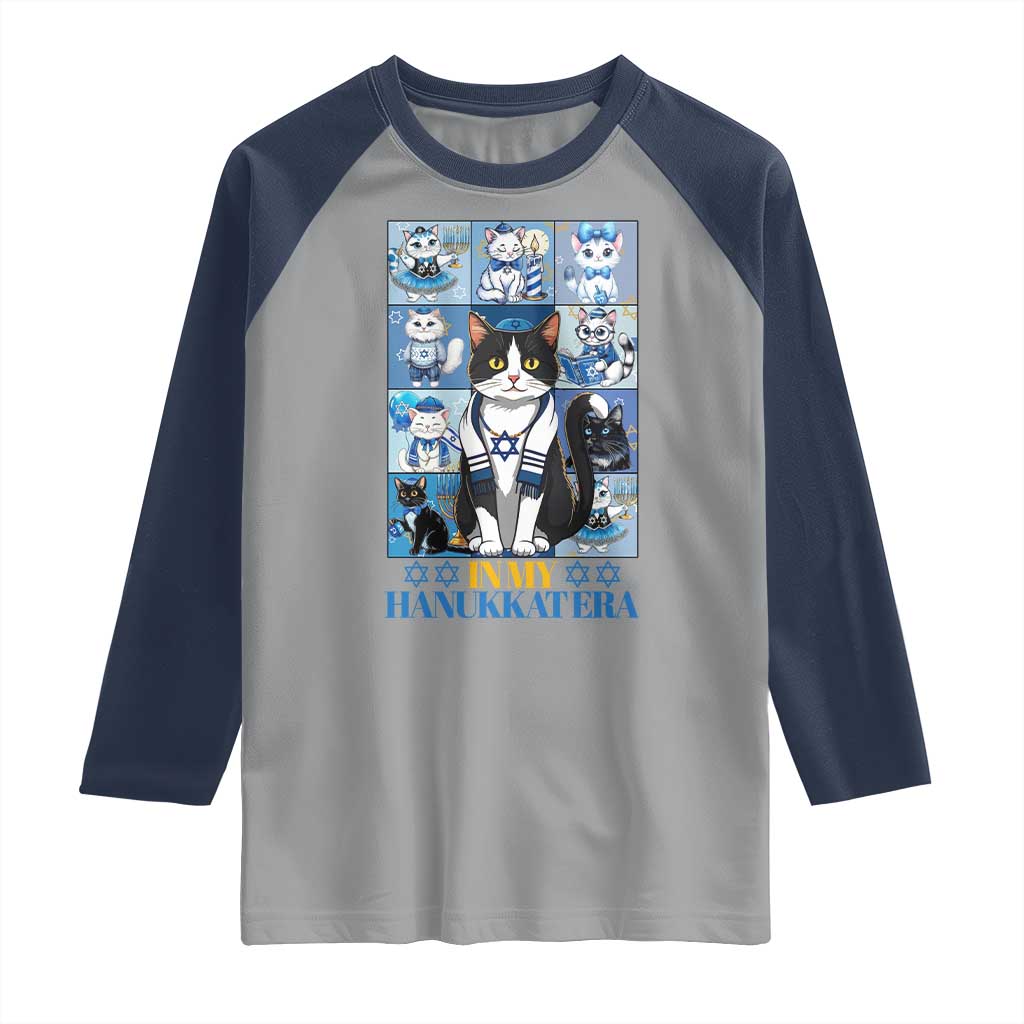 Hanukkah Cat Raglan Shirt In My Hanukkat Era Cute Jewish Cats
