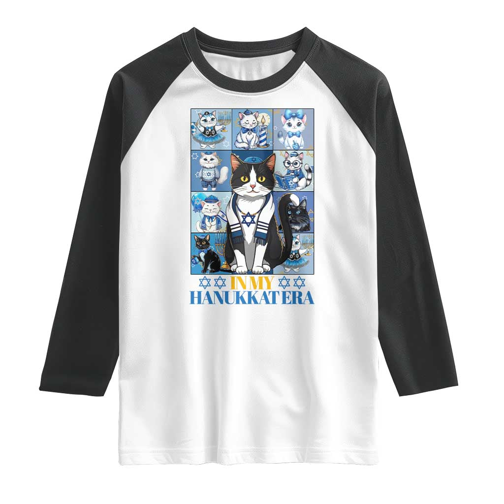 Hanukkah Cat Raglan Shirt In My Hanukkat Era Cute Jewish Cats