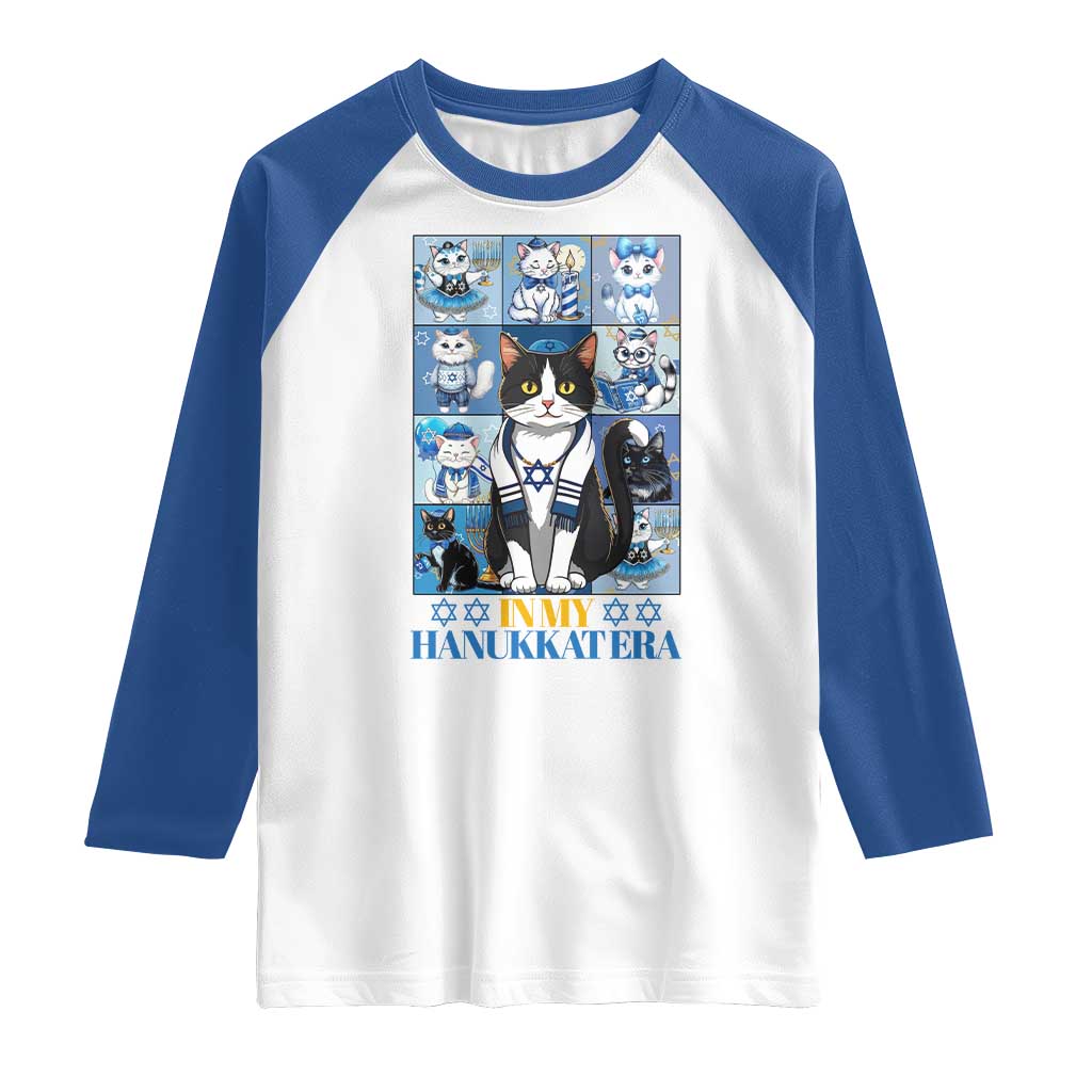 Hanukkah Cat Raglan Shirt In My Hanukkat Era Cute Jewish Cats