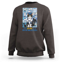 Hanukkah Cat Sweatshirt In My Hanukkat Era Cute Jewish Cats - Wonder Print Shop