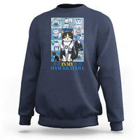 Hanukkah Cat Sweatshirt In My Hanukkat Era Cute Jewish Cats - Wonder Print Shop