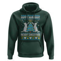 Hanukkah Christmas Cat Hoodie Happy Hanukkat Meowy Christmas