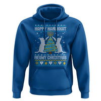 Hanukkah Christmas Cat Hoodie Happy Hanukkat Meowy Christmas