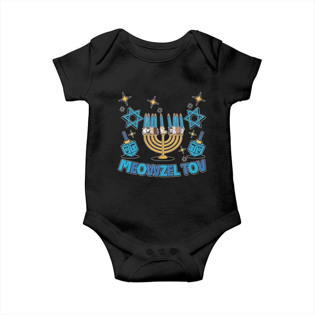 Funny Hanukkah Cat Baby Onesie Meowzel Tov Jewish Chanukkah