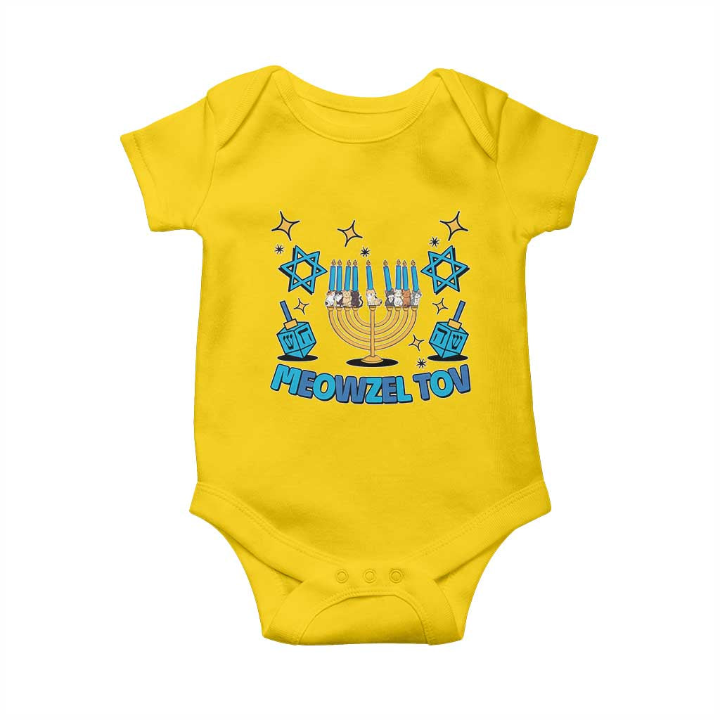 Funny Hanukkah Cat Baby Onesie Meowzel Tov Jewish Chanukkah