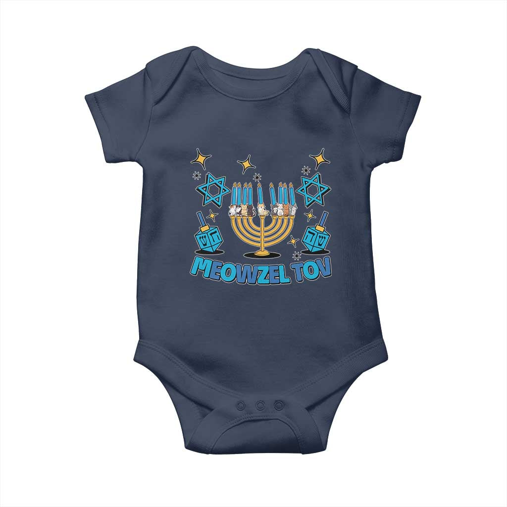 Funny Hanukkah Cat Baby Onesie Meowzel Tov Jewish Chanukkah