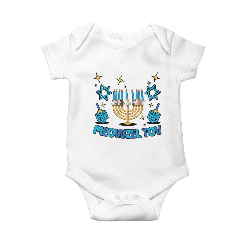 Funny Hanukkah Cat Baby Onesie Meowzel Tov Jewish Chanukkah