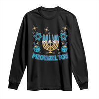 Funny Hanukkah Cat Long Sleeve Shirt Meowzel Tov Jewish Chanukkah