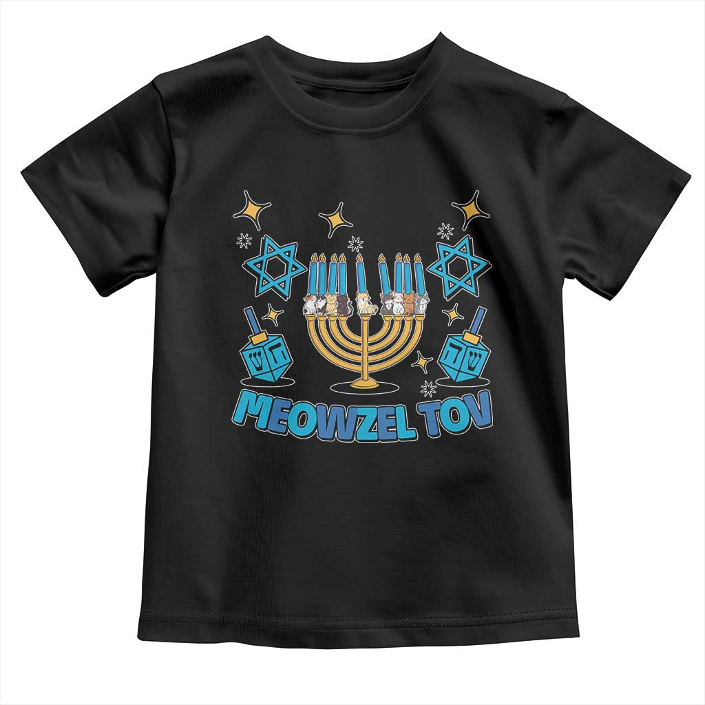 Funny Hanukkah Cat Toddler T Shirt Meowzel Tov Jewish Chanukkah