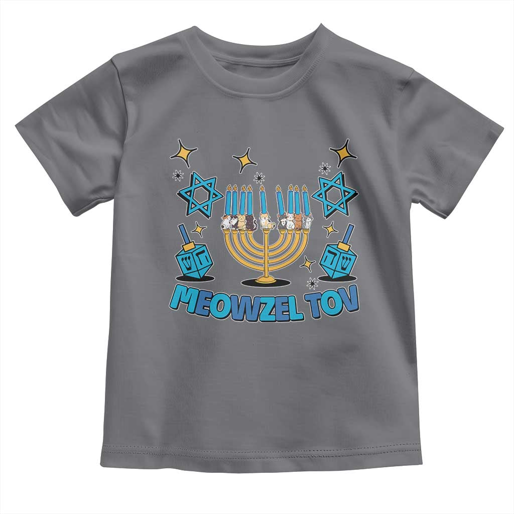 Funny Hanukkah Cat Toddler T Shirt Meowzel Tov Jewish Chanukkah