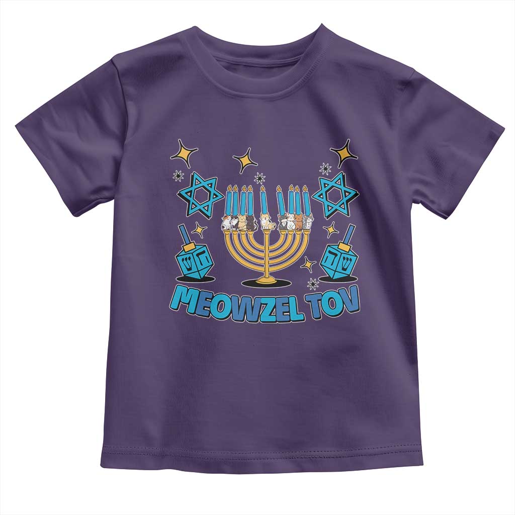 Funny Hanukkah Cat Toddler T Shirt Meowzel Tov Jewish Chanukkah