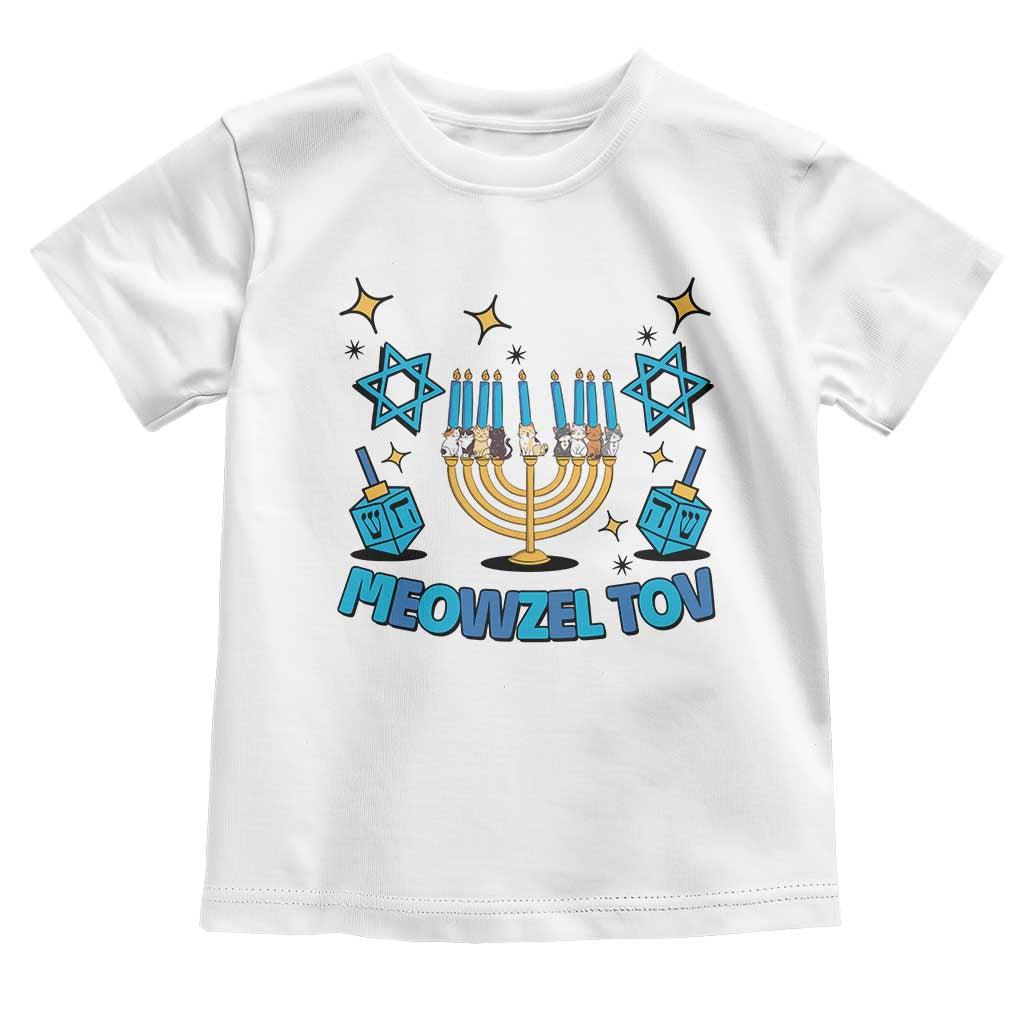 Funny Hanukkah Cat Toddler T Shirt Meowzel Tov Jewish Chanukkah