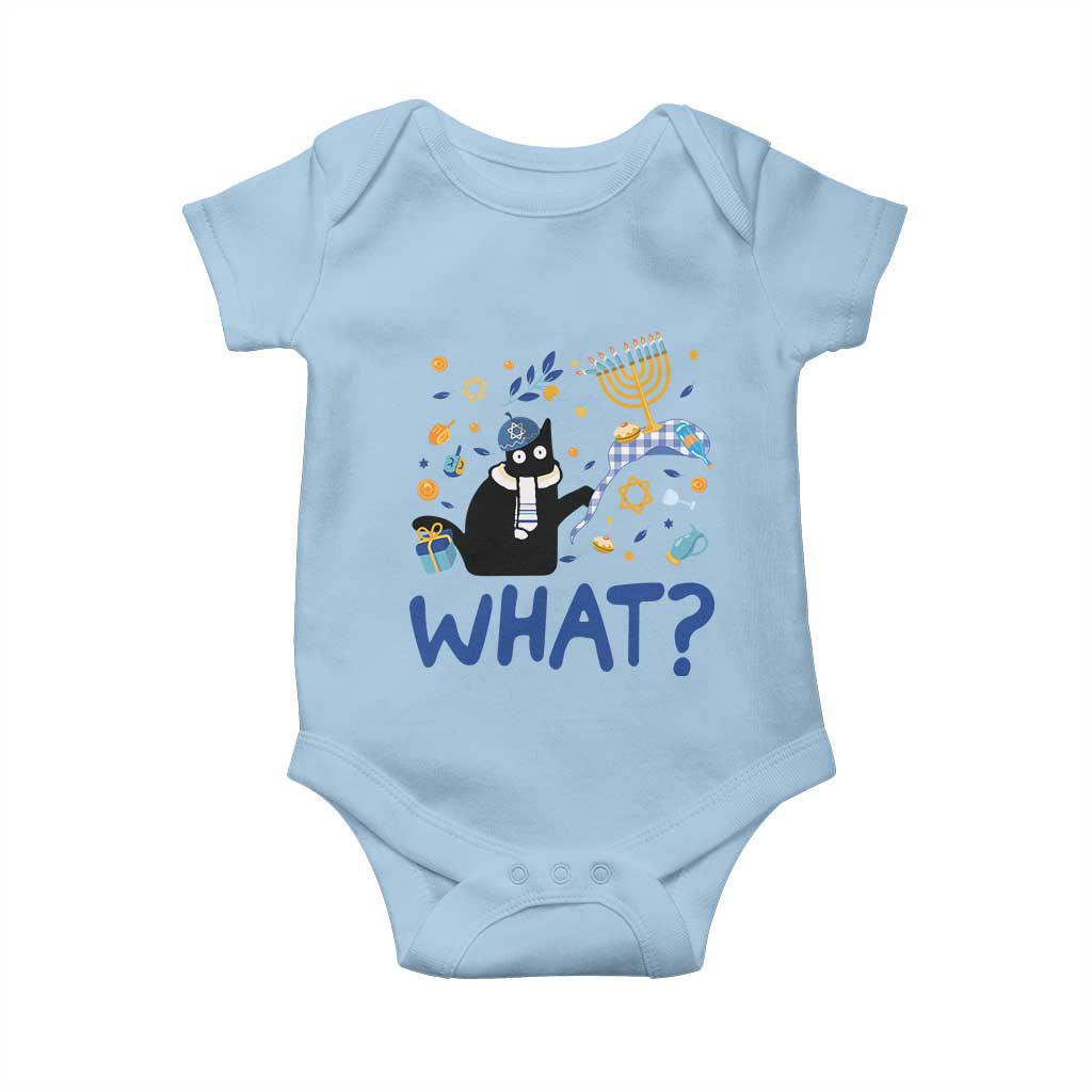 Funny Hanukkah Cat What Baby Onesie